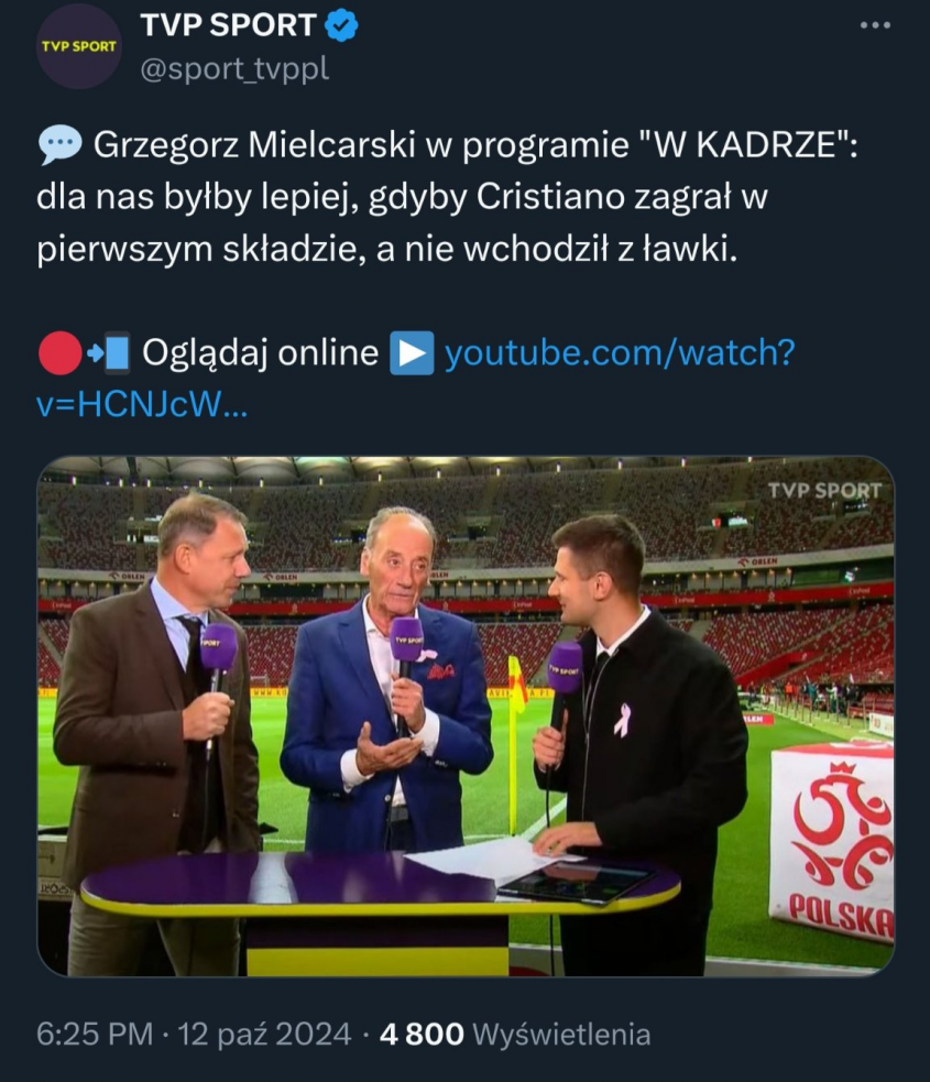 Grzegorz Mielcarski PRZED MECZEM nt. Cristiano Ronaldo XD